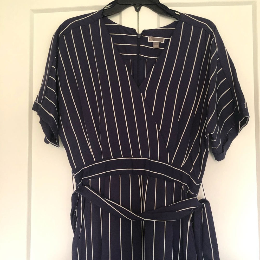 Blue and White Jump Suit